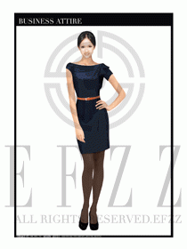 女職業(yè)裝夏裝連衣裙設(shè)計418