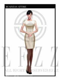 女職業(yè)裝夏裝連衣裙設(shè)計(jì)419