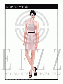 女職業(yè)裝夏裝連衣裙設計402