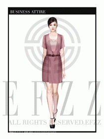 女職業(yè)裝夏裝連衣裙設(shè)計404