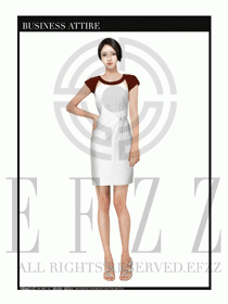 女職業(yè)裝夏裝連衣裙設計416