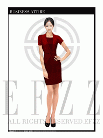 女職業(yè)裝夏裝連衣裙設(shè)計(jì)424