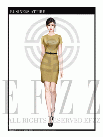 女職業(yè)裝夏裝連衣裙設(shè)計(jì)426