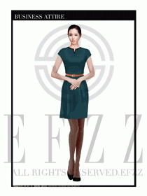 女職業(yè)裝夏裝連衣裙設計433