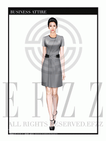 女職業(yè)裝夏裝連衣裙設(shè)計446