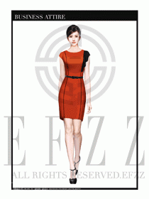 女職業(yè)裝夏裝連衣裙設計425