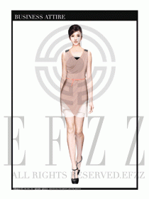 女職業(yè)裝夏裝連衣裙設(shè)計(jì)432