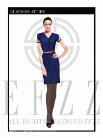 女職業(yè)裝夏裝連衣裙設(shè)計(jì)435