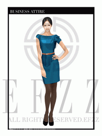 女職業(yè)裝夏裝連衣裙設計434