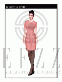 女職業(yè)裝夏裝連衣裙設計439