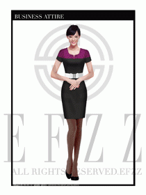 女職業(yè)裝夏裝連衣裙設計448