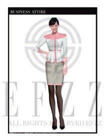 專賣店營業(yè)員職業(yè)裝設(shè)計圖1309