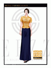 酒店中餐廳迎賓制服設(shè)計(jì)圖686