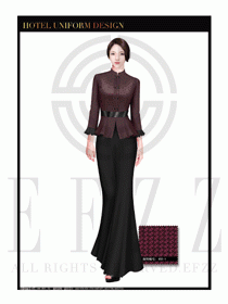 酒店中餐廳迎賓制服設計圖690
