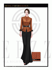 酒店中餐廳迎賓制服設計圖689