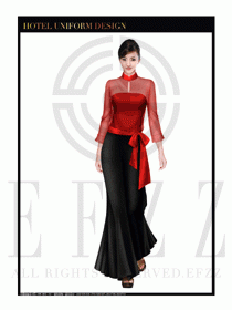 酒店中餐廳迎賓制服設(shè)計圖692