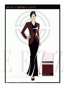 酒店中餐廳迎賓制服設(shè)計圖714