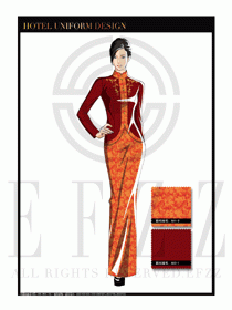 酒店中餐廳迎賓制服設(shè)計圖719