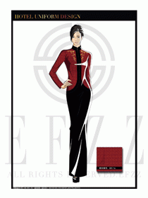 酒店中餐廳迎賓制服設(shè)計圖718