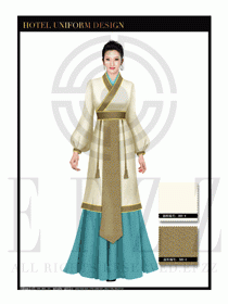 酒店中餐廳迎賓制服設(shè)計(jì)圖727