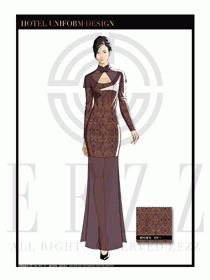 酒店中餐廳迎賓制服設計圖738