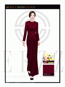 酒店中餐廳迎賓制服設計圖750