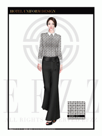酒店西餐服務員制服設計1088