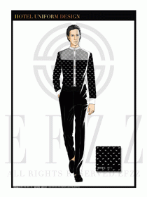 酒店西餐服務員制服設計1092