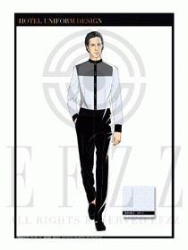 酒店西餐服務(wù)員制服設(shè)計1093