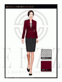 酒店總臺(tái)大堂服務(wù)員制服設(shè)計(jì)圖864