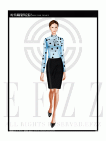 女時(shí)尚職業(yè)裝長(zhǎng)袖襯衫設(shè)計(jì)圖152