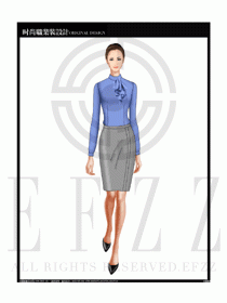 女時(shí)尚職業(yè)裝長(zhǎng)袖襯衫設(shè)計(jì)圖154