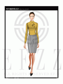 女時(shí)尚職業(yè)裝長(zhǎng)袖襯衫設(shè)計(jì)圖153