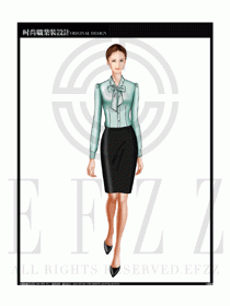 女時(shí)尚職業(yè)裝長(zhǎng)袖襯衫設(shè)計(jì)圖171