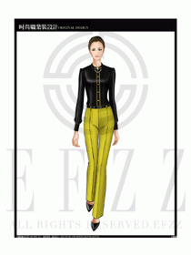 女時尚職業(yè)裝長袖襯衫設(shè)計圖176