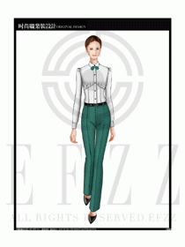 女時尚職業(yè)裝長袖襯衫設(shè)計圖180