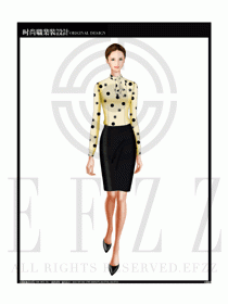 女時(shí)尚職業(yè)裝長(zhǎng)袖襯衫設(shè)計(jì)圖151