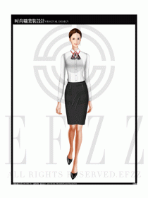 女時尚職業(yè)裝長袖襯衫設計圖156