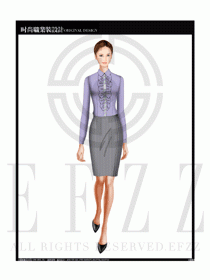 女時尚職業(yè)裝長袖襯衫設(shè)計(jì)圖158