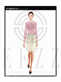 女時尚職業(yè)裝長袖襯衫設(shè)計圖164