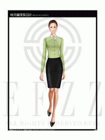 女時尚職業(yè)裝長袖襯衫設(shè)計圖167
