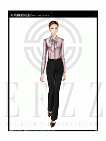 女時(shí)尚職業(yè)裝長(zhǎng)袖襯衫設(shè)計(jì)圖174