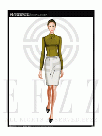 女時(shí)尚職業(yè)裝長袖襯衫設(shè)計(jì)圖181
