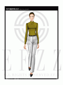 女時(shí)尚職業(yè)裝長(zhǎng)袖襯衫設(shè)計(jì)圖182