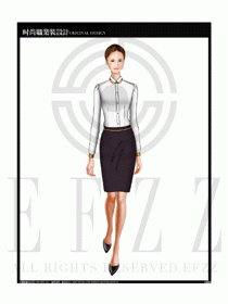 女時(shí)尚職業(yè)裝長(zhǎng)袖襯衫設(shè)計(jì)圖186