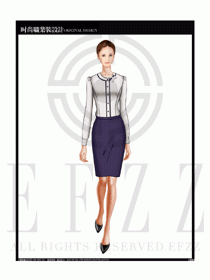 女時尚職業(yè)裝長袖襯衫設(shè)計圖188
