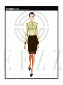女時尚職業(yè)裝長袖襯衫設(shè)計圖190