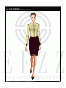 女時(shí)尚職業(yè)裝長(zhǎng)袖襯衫設(shè)計(jì)圖193