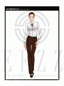 女時(shí)尚職業(yè)裝長(zhǎng)袖襯衫設(shè)計(jì)圖199