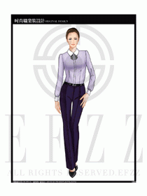 女時尚職業(yè)裝長袖襯衫設計圖223